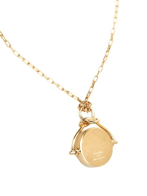 celine coin necklace|authentic celine necklaces.